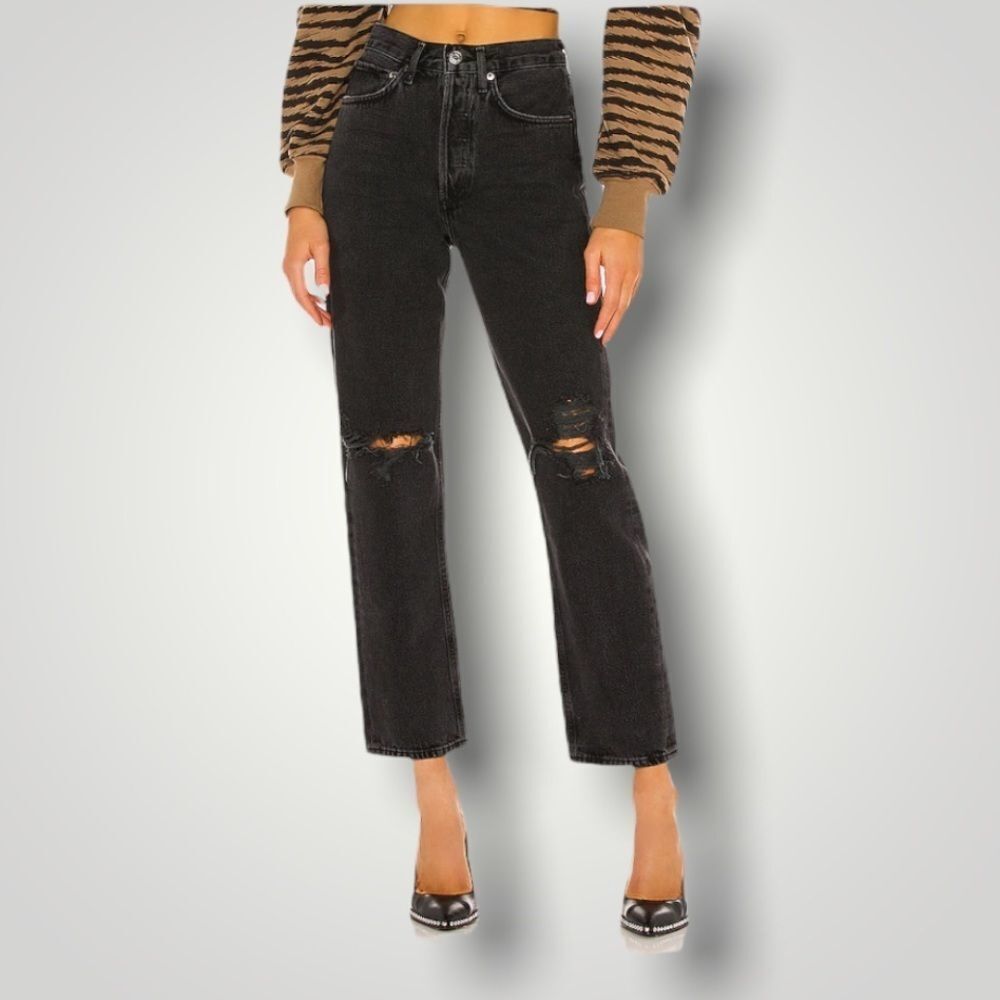 Agolde 90’s Midrise Loosefit Jeans Black Size 26 - Picture 3 of 13